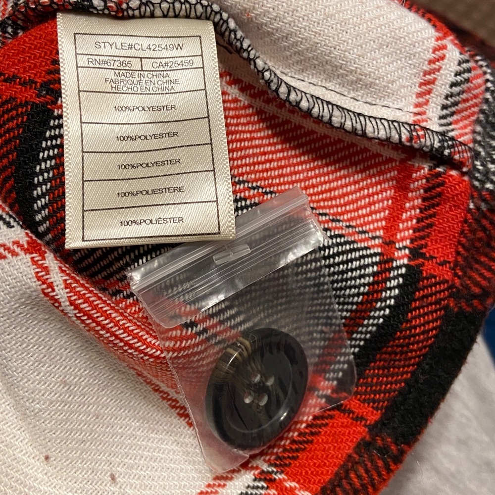 BB Dakota Red and Black Plaid Jacket - Picture 5 of 5